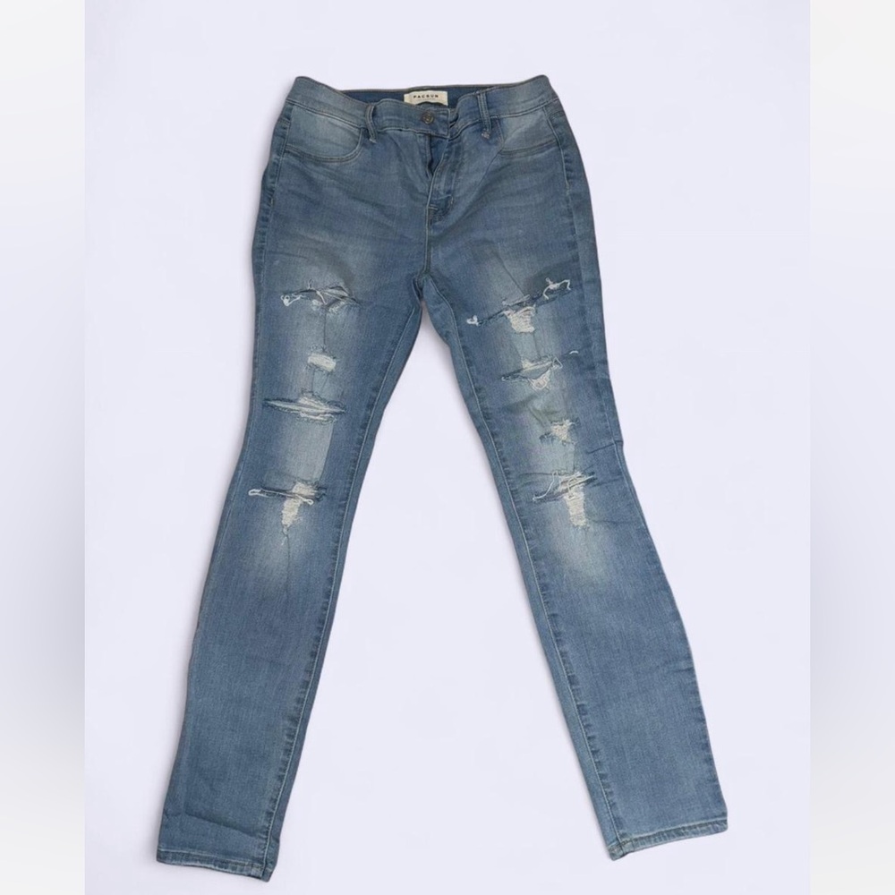 PacSun Light Blue Distressed Jeggings